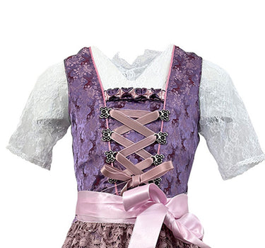 Isar-Trachten Kinder Dirndlbluse "Lotta" Spitze Hochgeschlossen 70744 | Weiß