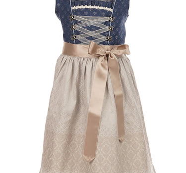 Isar-Trachten Jugend Dirndl "Marina" 44782 | Festlich Kinderkleid - Blau Silbergrau