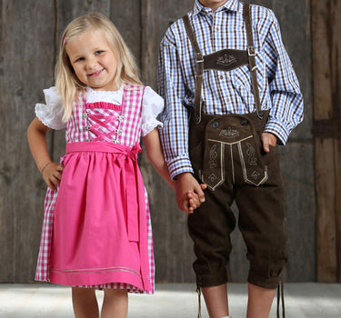 Isar-Trachten Mädchen T-Shirt "Reh" mit Stickerei 52765 | Weiß Blau