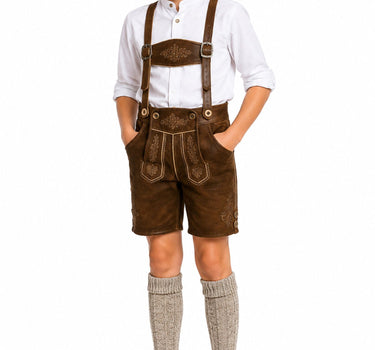 Kinder Trachten Kniestrümpfe zur Lederhose 35360 | Braun Meliert