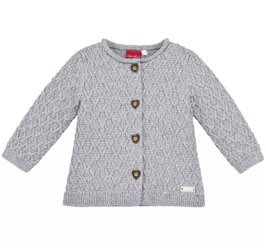 BONDI Mädchen Trachten Strickjacke "Alpenglück" 86852 | Grau