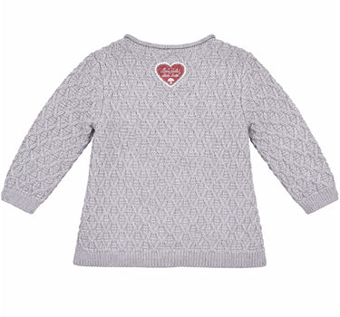 BONDI Mädchen Trachten Strickjacke "Alpenglück" 86852 | Grau