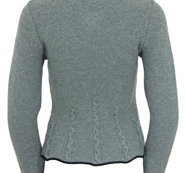 Trachten Strickjacke Nicki | Steingrau Schwarz