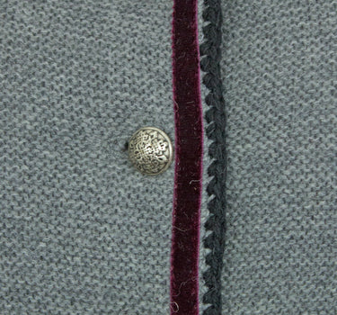 Trachten Strickjacke Nicki | Steingrau Schwarz