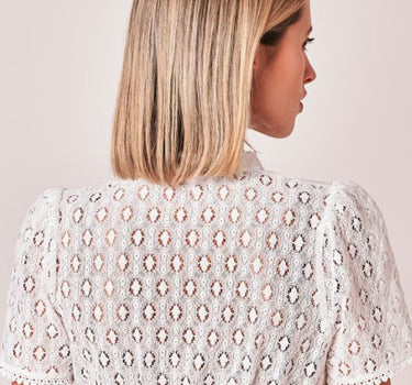 Julia Trentini Dirndlbluse "Margareta" Traditionell Halbarm 710065 | Ecru