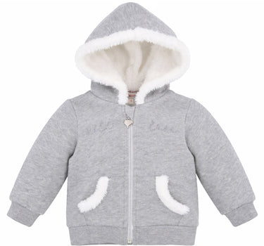 BONDI Baby Mädchen Kapuzenjacke "Wild Love" 86633 | Grey Melange