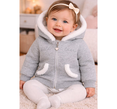 BONDI Baby Mädchen Kapuzenjacke "Wild Love" 86633 | Grey Melange