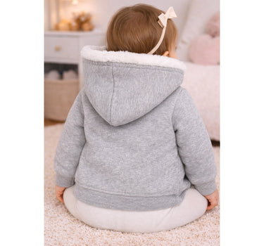 BONDI Baby Mädchen Kapuzenjacke "Wild Love" 86633 | Grey Melange