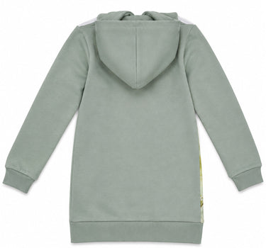 BONDI Mädchen Kapuzenkleid Hoodiekleid "Horse Love" 36215 | Oliv Grün