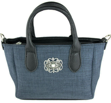 Handtasche "Katrina" mit Metallapplikation | Dunkelblau
