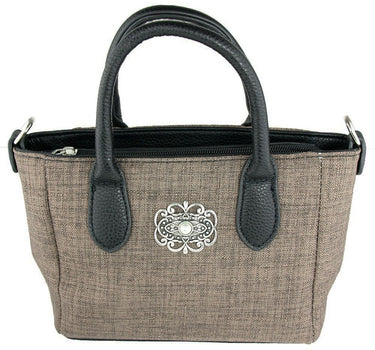 Handtasche "Katrina" mit Metallapplikation | Dunkelbraun