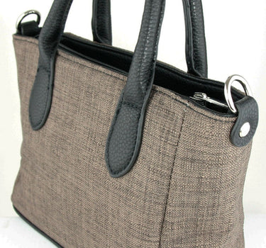 Handtasche "Katrina" mit Metallapplikation | Dunkelbraun