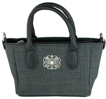 Handtasche "Katrina" mit Metallapplikation | Dunkelgrau