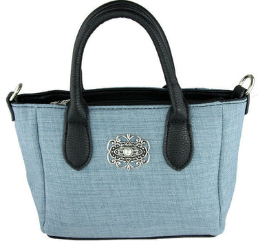 Handtasche "Katrina" mit Metallapplikation | Hellblau