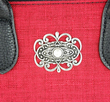 Handtasche "Katrina" mit Metallapplikation | Rot