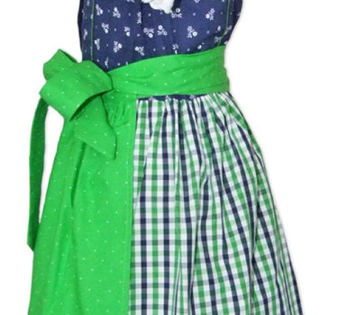 Isar-Trachten Kinder Dirndl "Kimberly" 3-tlg. mit Bluse 64155 | Blau Grün