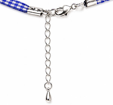 LUISIA® Kinder Halskette "Kariert mit Herz" mit Kristallen von Swarovski® | Royalblau