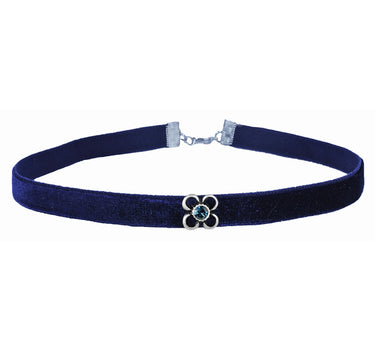 LUISIA® Samt Kropfband "Ramona" mit Premium Kristall | Dunkelblau