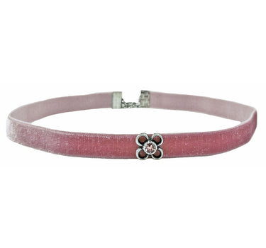 LUISIA® Samt Kropfband "Ramona" mit Premium Kristall | Altrosa