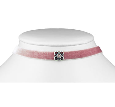 LUISIA® Samt Kropfband "Ramona" mit Premium Kristall | Altrosa
