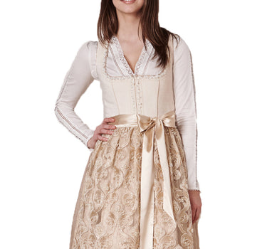 Krüger Dirndl "Klarissa" Spitzenschürze 411565 | Beige - 60cm
