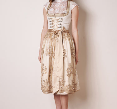 Krüger Dirndl "Neila" mit Spitzenschürze 116365 | Natur - 70cm