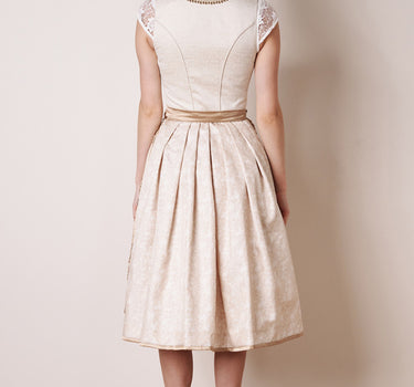 Krüger Dirndl "Neila" mit Spitzenschürze 116365 | Natur - 70cm