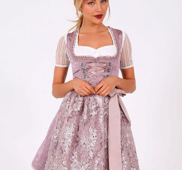 Krüger Dirndl "Palila" Spitzenschürze 409561 | Flieder - 50cm