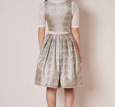 Krüger Dirndl "Roxana" Spitzenschürze 414365 | Hellgrün Rosa 60cm