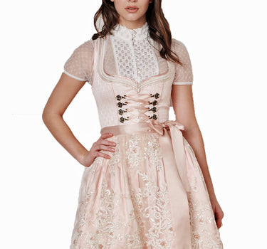 Krüger Dirndl "Junia" Spitzenschürze 411965 | Rosé - 50cm