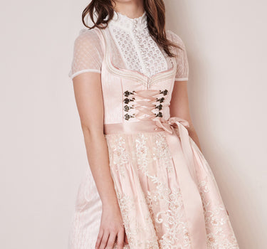 Krüger Dirndl "Junia" Spitzenschürze 411965 | Rosé - 50cm