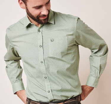 Krüger Trachtenhemd "Igor" mit Muster 911765 | Grün