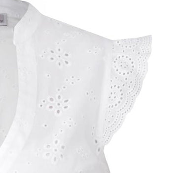 MarJo Dirndlbluse "Kunreuth" Flügelarm | Offwhite