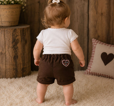 BONDI Mädchen Kunstleder Shorts Hose "Alpenglück" 86764 | Braun