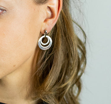 LUISIA Ohrhänger "Doppel Ring" in Roségold 79225 | 925 Silber Ohrringe