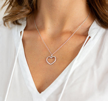 LUISIA Halskette mit Herz Anhänger 67090 | 925 Silber (45 cm Länge)