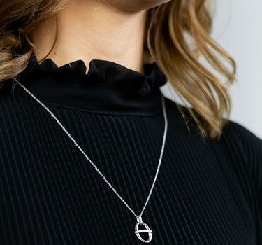 LUISIA Halskette mit Anhänger "Oval" 67012 | 925 Silber (60 cm Länge)