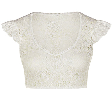 Nina von C. Spitzen Dirndlbluse "Laila" Flügelarm 48468360 | Champagner