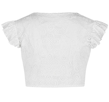 Nina von C. Spitzen Dirndlbluse "Laila" Flügelarm 48468360 | Weiß
