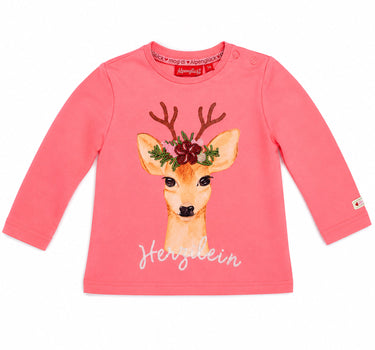 BONDI Baby Mädchen Langarmshirt "Herzlein" 86671 | Candy Rosa