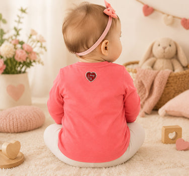 BONDI Baby Mädchen Langarmshirt "Herzlein" 86671 | Candy Rosa