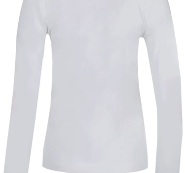 Piz Palü Damen Langarmshirt "Gerach" mit  Hirsch Stickerei  | 010025 - Weiß