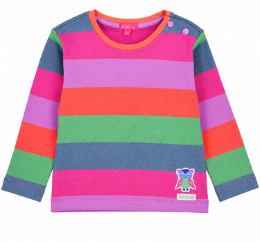 BONDI Mädchen Langarmshirt "Be mine" 86966 | Stripe Pink/Apricot