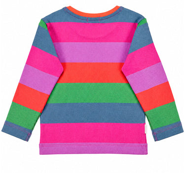 BONDI Mädchen Langarmshirt "Be mine" 86966 | Stripe Pink/Apricot