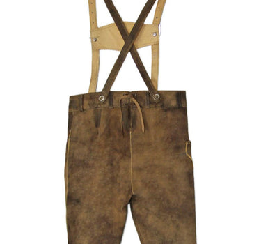 Isar-Trachten Kinder Kniebund Lederhose "Lukas" 51824 | Eiche