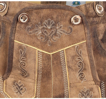 Isar-Trachten Kinder Kniebund Lederhose "Lukas" 51824 | Eiche