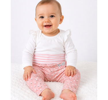 BONDI Baby Mädchen Leggings "Blumenallover" 93945 | flower allover Rosa