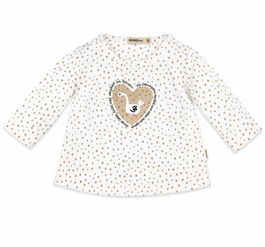 BONDI Baby Mädchen Langarmshirt "Gänschen" 93957 | dots allover