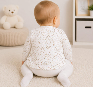 BONDI Baby Mädchen Langarmshirt "Gänschen" 93957 | dots allover
