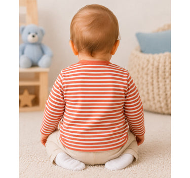 BONDI Baby Langarmshirt "Safari" 93966 | stripe terra white
